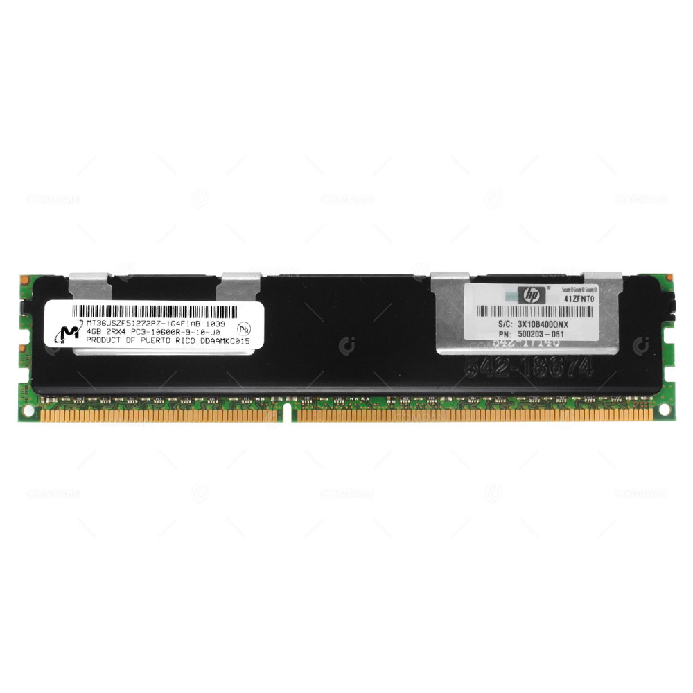 500203-061 HP DDR3 4GB 2RX4 PC3-10600 1333MHZ RDIMM